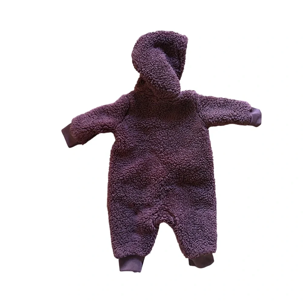 Nike Baby Sherpa Fleece Hooded Coverall Burgundy 3M 825664-292048